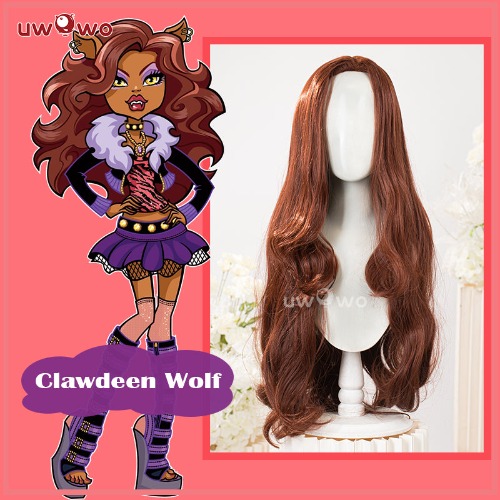 【Pre-sale】Uwowo Monster High Clawdeen Wolf Cosplay Wig Long Brown Hair | Default Title