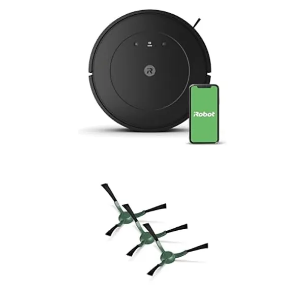iRobot Roomba Vac Robot Vacuum (Q0120) - Easy to use, Power-Lifting Suction, Multi-Surface Cleaning, Smart Navigation Cleans in Neat Rows, Self-Charging, Alexa, Q01 w/Edge Brush 3PK