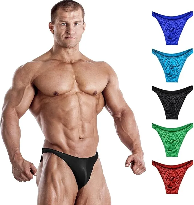 5x Exxact Sports Mens V Cut Competition Bodybuilding Posing Trunks