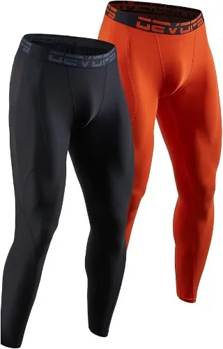 DEVOPS 2 or 3 XXL Pack Men's Compression Pants Athletic Leggings