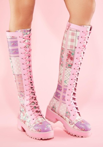 Pick A Pattern Obsidian Combat Boots | US 10