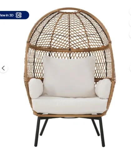 Ventura Boho Stationary Outdoor Wicker Egg Chair
