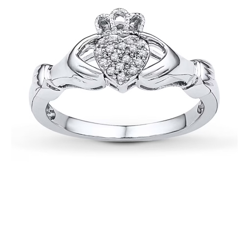 Claddagh Ring 1/15 ct tw Diamonds Sterling Silver | Jared