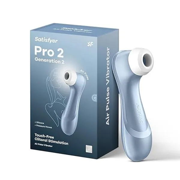 Satisfyer Pro 2 Vibrator Sex Toy | Adult Toys for Women | Suction and Clitoral Stimulation Vibrator | Vibrating Sexual Pleasure Device | Stimulation Vibrators | Female Wellness Tools | Woman Sextoy - Blue
