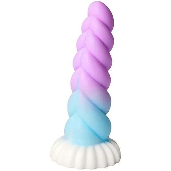 Realistic Monster Silicone Dildo - 8.6" Big Shaped Liquid Dildo with Strong Suction Cup, Huge Thick Dildo for Women, Anal Plug Dildo Prostate Massager Adult Sex Toy for Women Men and Couples - 8.6 in - Pink,Blue&White