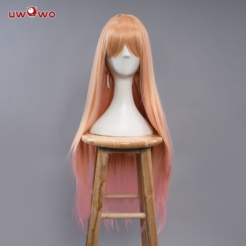 Uwowo Anime My Dress-Up Darling Marin Kitagawa Cosplay Wig Yellow-Pink Gradient 80CM Long Hair