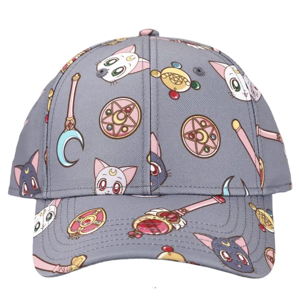 Sailor Moon Cats & Symbols All Over Print Snapback Hat - 
