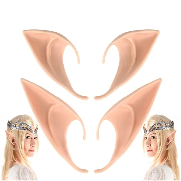 Cosplay Fairy Pixie Elf Ears - Party Dress Up,Costume Masquerade Accessories for Halloween Christmas (2 Pairs) - 2 Pairs