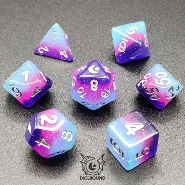 Twilight  Dicebound Exclusive DND 7pc Dice Set  Sparkly - Etsy Canada