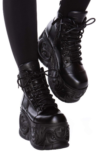 Cosmic Souls Ankle Boots - UK8 / Black / 100% PU