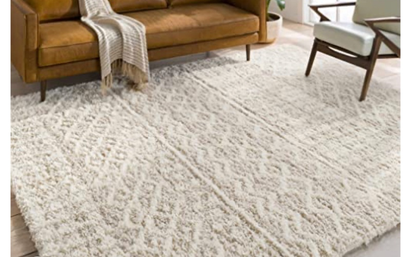 Amazon.com: Artistic Weavers Hapsburg Moroccan Shag Area Rug, 6'7" x 9'6", Beige : Everything Else