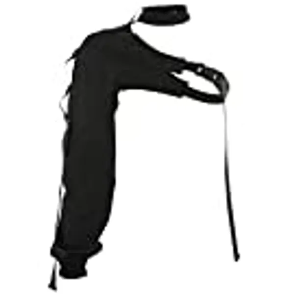 Womens One Shoulder Long Sleeve Crop Tops T Shirt with Adjustable Buckle Reflective Festival Rave Shrugs