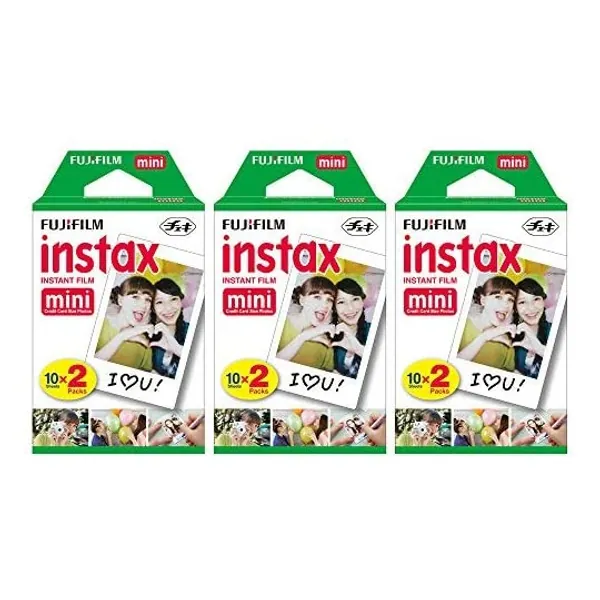 
                            Fujifilm Instax Mini Instant Film (3 Twin Packs, 60 Total Pictures) for Instax Cameras
                        