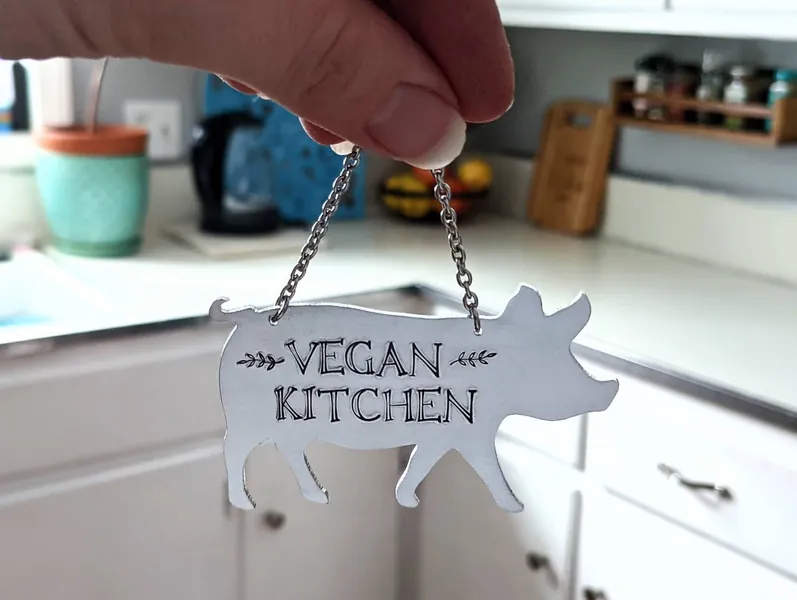 Vegan Kitchen Pig Sign