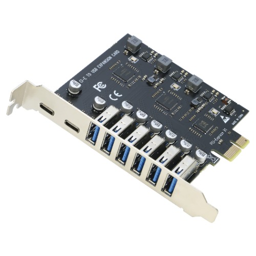 USB 3.0 PCIe Card, RIITOP PCI-e to 2Port USB C + 6 Port USB 3.0 Internal Expansion Card 5Gbps - 6U3+2C