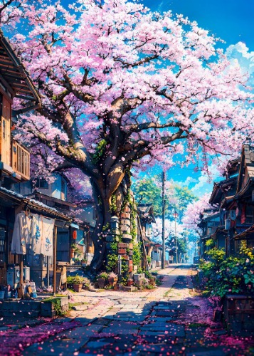 'The ancient Sakura tree' Poster, picture, metal print, paint by Ann Havbo | Displate