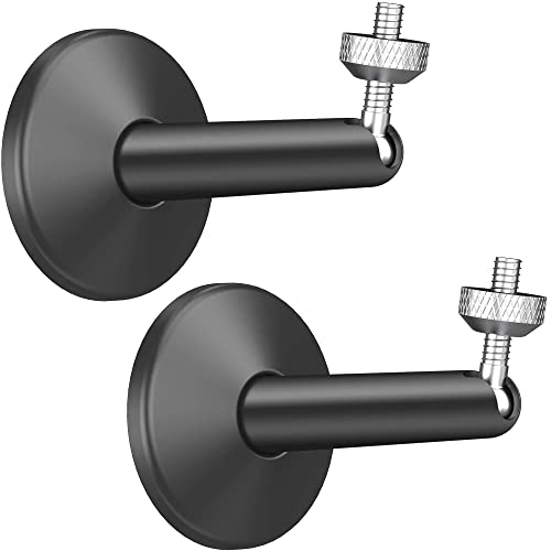 Arlo Wandhalterung Anti-Rost, Kamera Wandhalter Metall für Ring Cam, Eufy, Wyze Cam Pan, VR Rift Sensor, HTC Vive Basisstation und Andere mit 1/4" Schraubenloch(Schwarz, 2 Stück)(Kein 3M Aufkleber) - Schwarz, 2 Stück