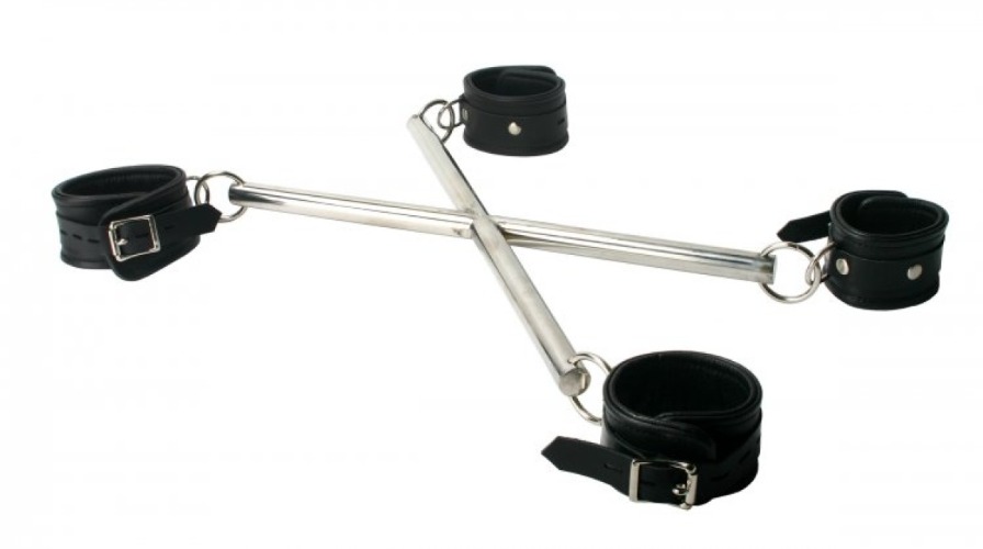 Strict Leather X-Hog Tie Spreader Bar with Restraints Bondage Cuffs S&M FREE USA SHIPPING JF201 NEW