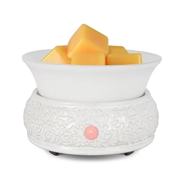 mocosa Wax Melt Warmer Ceramic Wax Warmer,3-1 Candle Wax Warmer for Scented Wax Burner Electric Wax Melter as Gifts for Moms Grandma Women Girls(White)