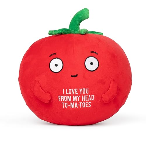 Bee! Valentines Day Gifts for Her or Him - Tender Tomato Plushie - Super Soft Stuffed Animal, Christmas Stocking Stuffer, Birthday Gifts for Women, Mom, Dad, Boyfriend, Girlfriend, Husband, Wife - Big Tomato