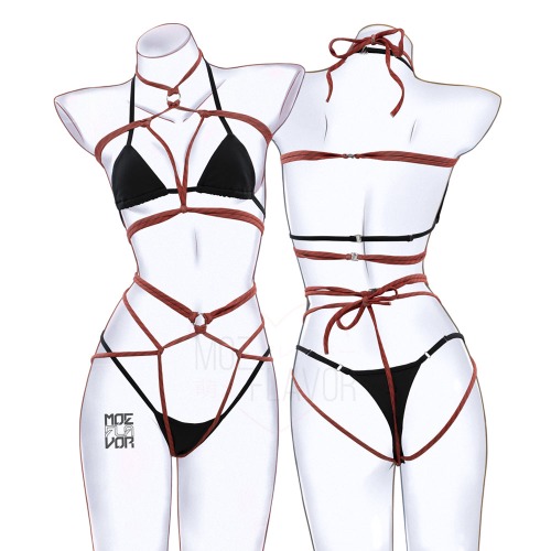 Kill Rope Shibari Lingerie - Red / Pre-Order XL/2XL