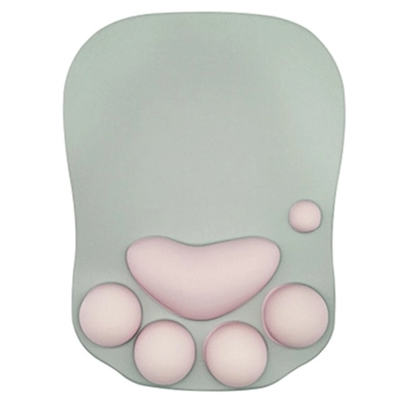 Cat Paw Mouse Pad Wrist Rest Paw Print Mouse Pad with Wrist Support Cat Lover Gifts - Grey