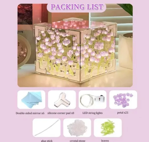 Do It Yourself - Tulip Cube Mirror Lamp