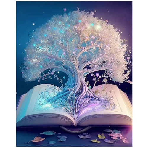 Diamond Painting Kit, 12x16inch White Tree of Life Diamond Painting