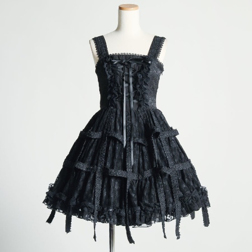 H.Naoto Frill Rose Bird Cage Black Colourway 
