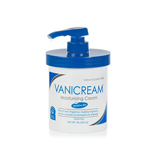 Vanicream Moisturizing Skin Cream with Pump Dispenser - 16 fl oz (1 lb) - Moisturizer Formulated Without Common Irritants for Those with Sensitive Skin - 1 Pound (Pack of 1) - Moisturizing Skin Cream