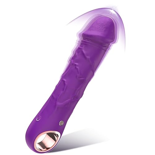Adult Sex Toys Vibrator Realistic Dildos, BGGOOD G Spot Dildo with 10 Powerful Vibration Modes, Nipple Clitoris G Spot Stimulator Vibrating Dildos, Female Sex Toy for Women(Purple) - Purple