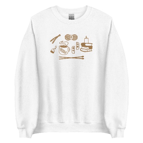 Cozy Hobbies | Embroidered Unisex Sweatshirt | Cozy Gamer - White / M