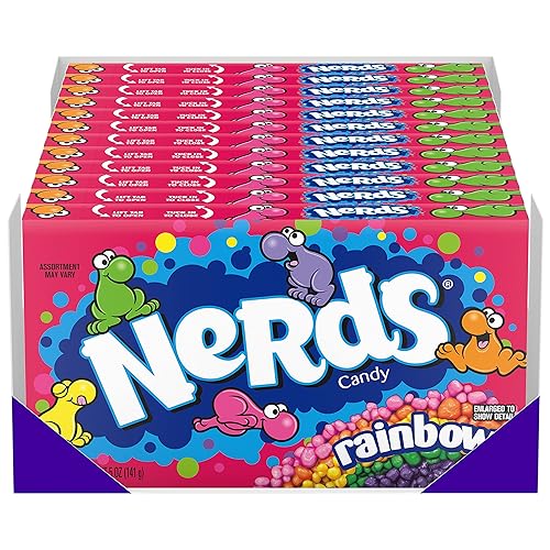 Nestle Wonka Candy Video Box, Nerds Rainbow, 5 Ounce (Pack of 12) - 141.7 g (Pack of 12)