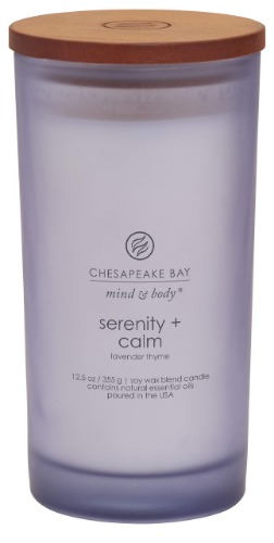 Chesapeake Bay Candle Scented Candle, Serenity + Calm (Lavender Thyme), Large Jar, 12 Ounce
