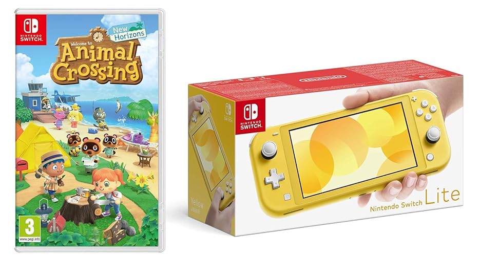 Nintendo Switch Lite - Yellow + Animal Crossing New Horizons (Nintendo Switch)