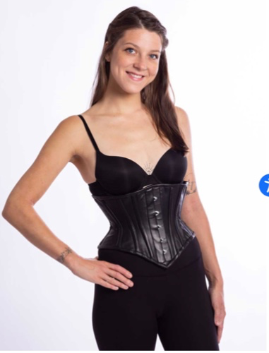 Leather Hourglass Curve Waspie Underbust Corset