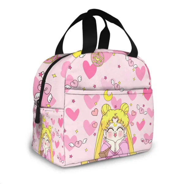 Lunch Bags Insulated Lunch Box Cooler Tote Bag with Front Pocket Reusable Lunch Bag for Adults Work Hiking Picnic - 10x6x9 in 3