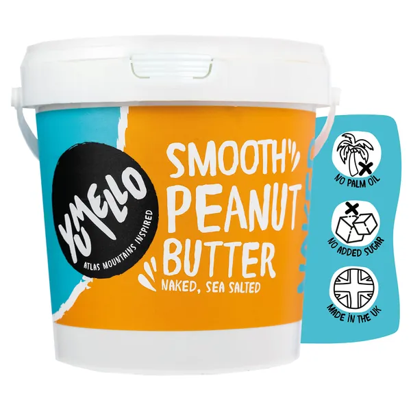 Yumello Smooth Peanut Butter 1kg - Hi-Oleic Argentinian Peanuts, No Added Sugar, No Palm Oil, Vegan Friendly, Dairy Free - (1 x 1kg)
