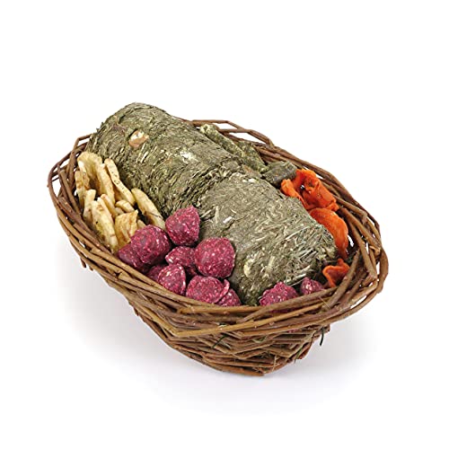 Rosewood,Natural Naturals Willow Treat Basket, NEW INGREDIENTS, for Small Animals - Carrot