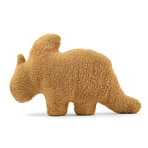 NXCHIZS Dino Nugget Pillow-Chicken Nugget Pillow Plush for Comfortable Hugs (Can't Stand Still),Creative Gift Ideas for Boys and Girls at Holiday Parties (Triceratops) - Triceratops - Small