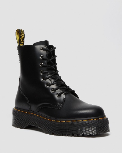 Jadon Boot Smooth Leather Platforms in Black | Dr. Martens