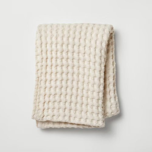 Waffle Body Pillow Cover Natural - Casaluna™: Cotton Zippered Pillowcase for All Ages, Machine Washable