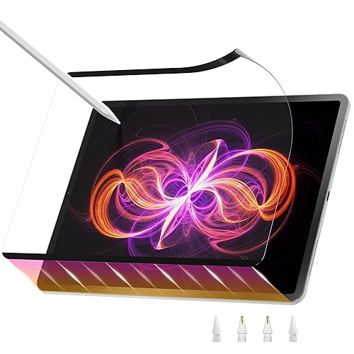 YEBOS Magnetic Paper-Feel Screen Protector for 2024 iPad Pro 11– Anti-Glare, Bubble-Free, Detachable & Reusable Comes with a Screen Protector Stand and Extra Stylus Tips - Pro 11"(2024)
