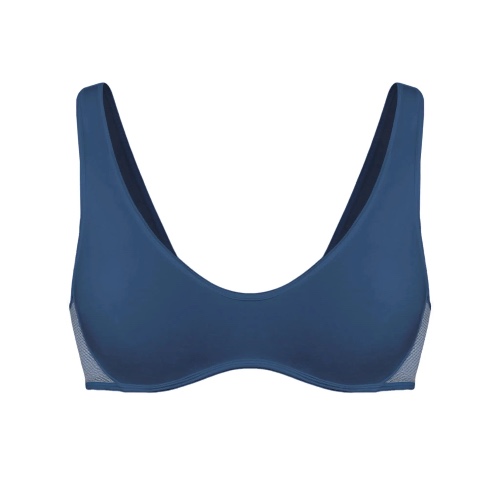 Core Scoop Neck Bralette Dark Denim - S / Dark Denim Blue