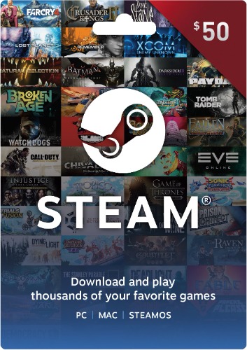 Steam Gift Card - $50 - $50 Gift Card Card