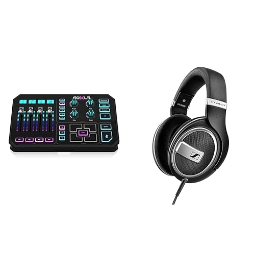 TC Helicon GoXLR Revolutionäre Online-Broadcaster-Plattform mit 4-Kanal-Mischpult & Sennheiser HD 599 Special Edition, Kopfhörer mit offenem Rücken, Schwarz