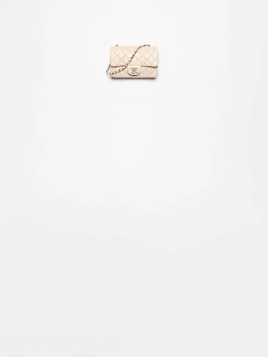 Mini flap bag, Lambskin, light beige CHANEL