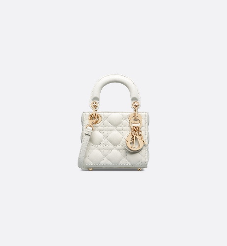 Lady Dior Micro Bag Latte Cannage Lambskin | DIOR