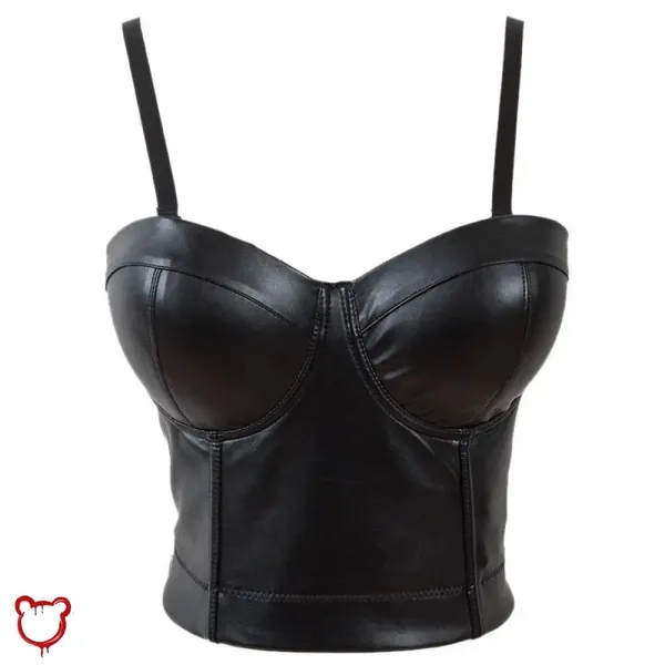 Black Goth Scene Bustier Top.