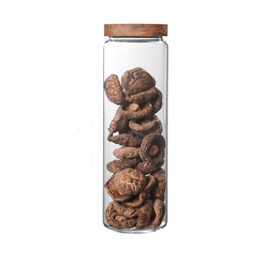 Glass Jars with Wooden Lids - 54.4oz (1550ml)